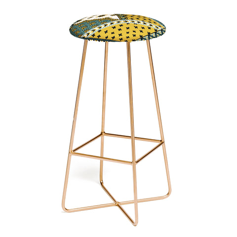Becky Bailey Carol in Green and Gold Bar Stool