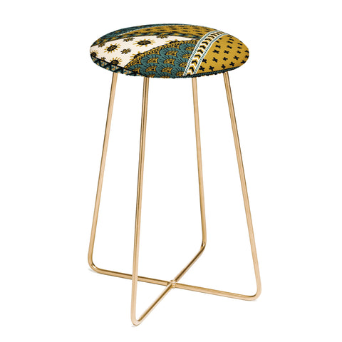 Becky Bailey Carol in Green and Gold Counter Stool