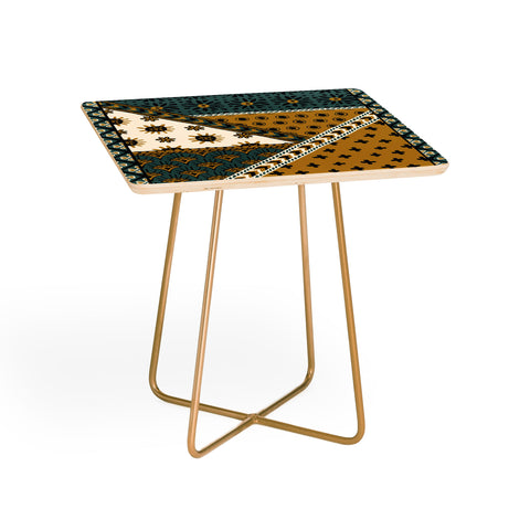 Becky Bailey Carol in Green and Gold Side Table