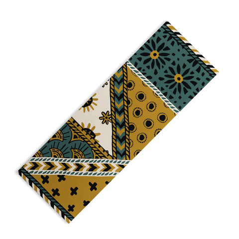 Becky Bailey Carol in Green and Gold Yoga Mat