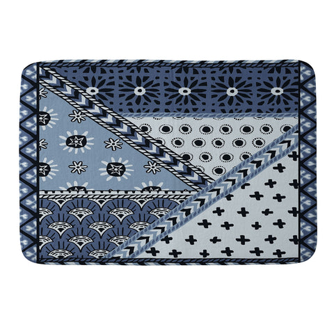 Becky Bailey Carol in Navy Blue Memory Foam Bath Mat