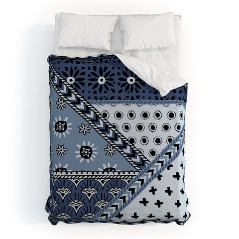 Becky Bailey Carol in Navy Blue Duvet Cover