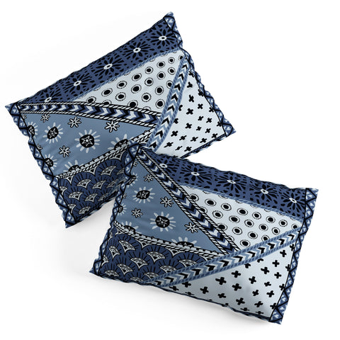 Becky Bailey Carol in Navy Blue Pillow Shams
