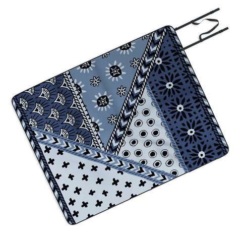 Becky Bailey Carol in Navy Blue Picnic Blanket