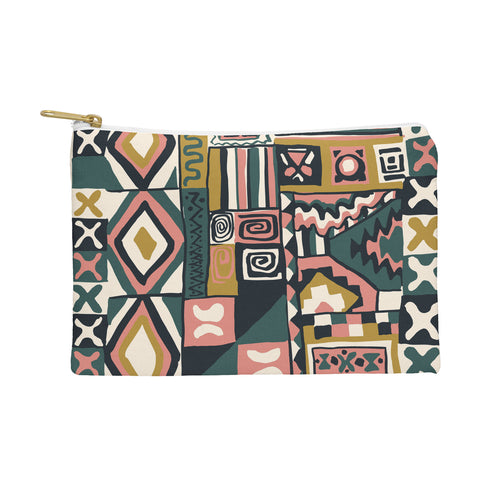 Becky Bailey Cosmo in Green and Gold Pouch