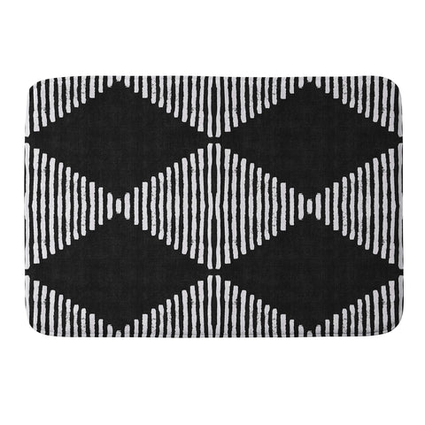 Becky Bailey Diamond Stripe Geometric Memory Foam Bath Mat