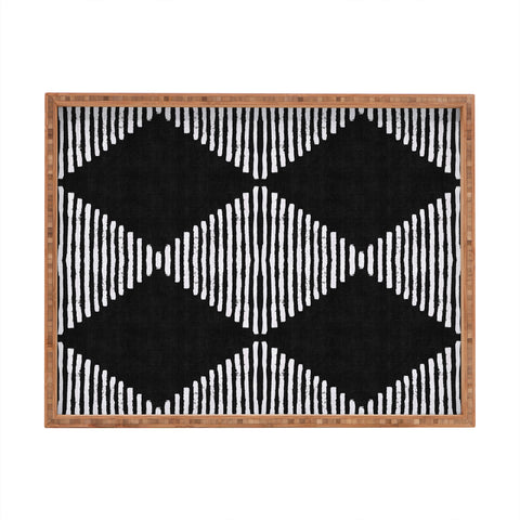 Becky Bailey Diamond Stripe Geometric Rectangular Tray