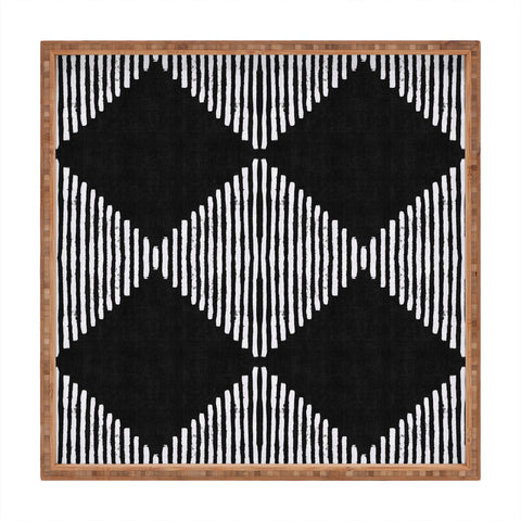 Becky Bailey Diamond Stripe Geometric Square Tray