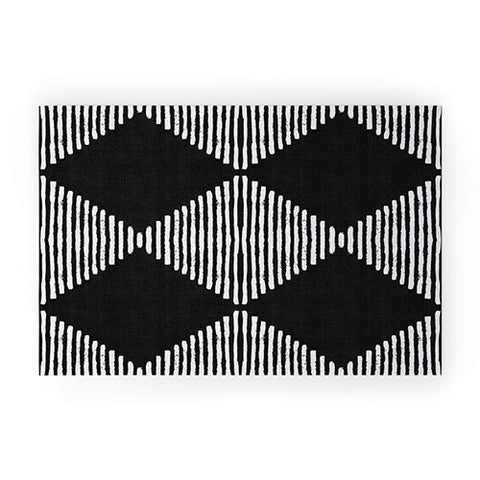 Becky Bailey Diamond Stripe Geometric Welcome Mat