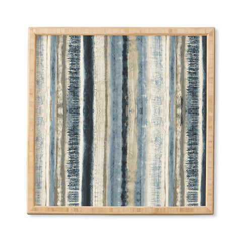 Becky Bailey Distressed Blue and White Framed Wall Art
