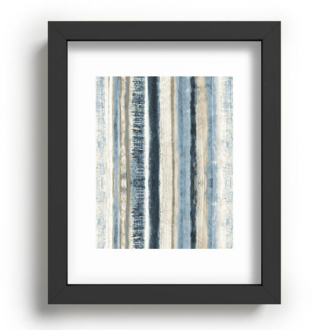 Becky Bailey Distressed Blue and White Recessed Framing Rectangle