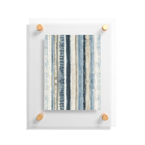 Becky Bailey Distressed Blue and White Floating Acrylic Print