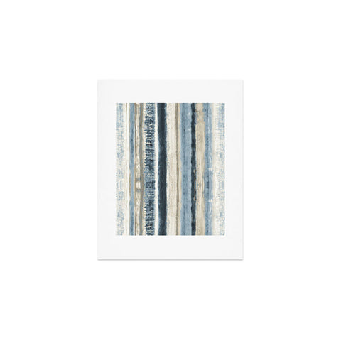 Becky Bailey Distressed Blue and White Art Print