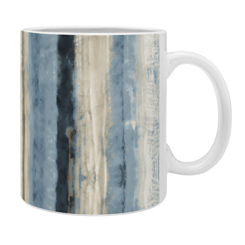 Becky Bailey Distressed Blue and White Coffee Mug