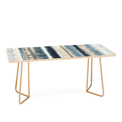 Becky Bailey Distressed Blue and White Coffee Table