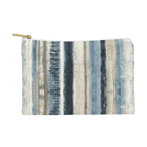 Becky Bailey Distressed Blue and White Pouch