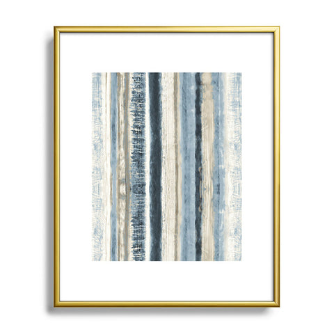 Becky Bailey Distressed Blue and White Metal Framed Art Print
