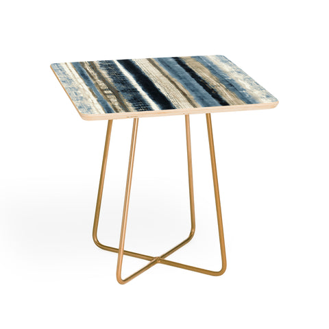 Becky Bailey Distressed Blue and White Side Table