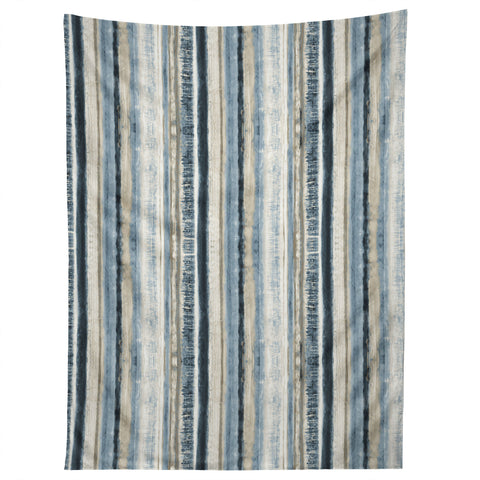 Becky Bailey Distressed Blue and White Tapestry