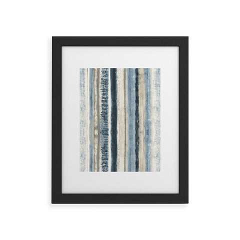 Becky Bailey Distressed Blue and White Framed Art Print