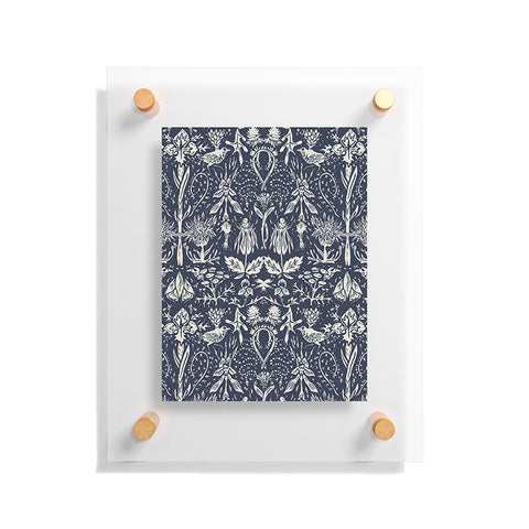Becky Bailey Flight of Fancy in Dark Blue Floating Acrylic Print