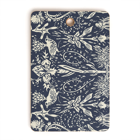 Becky Bailey Flight of Fancy in Dark Blue Cutting Board Rectangle