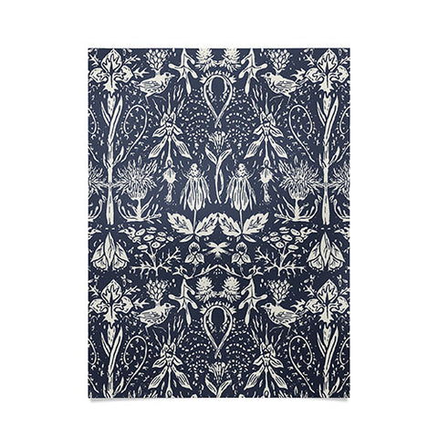 Becky Bailey Flight of Fancy in Dark Blue Poster