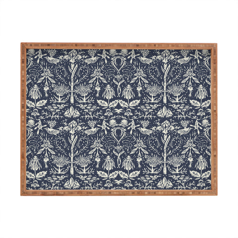 Becky Bailey Flight of Fancy in Dark Blue Rectangular Tray