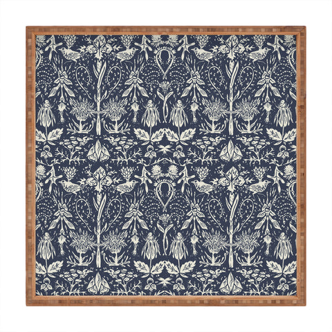 Becky Bailey Flight of Fancy in Dark Blue Square Tray