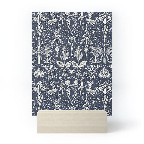 Becky Bailey Flight of Fancy in Dark Blue Mini Art Print