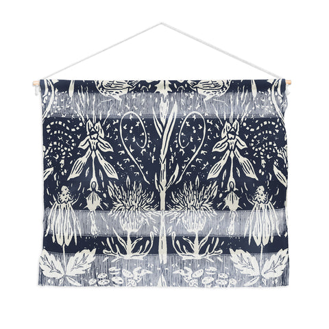 Becky Bailey Flight of Fancy in Dark Blue Wall Hanging Landscape