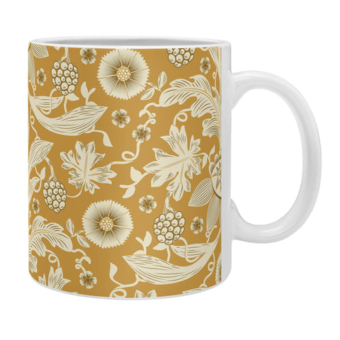 Becky Bailey Floral Damask in Gold Coffee Mug