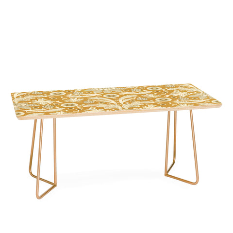 Becky Bailey Floral Damask in Gold Coffee Table
