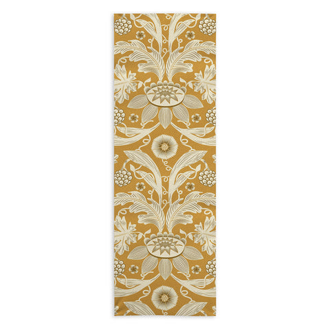 Becky Bailey Floral Damask in Gold Yoga Towel
