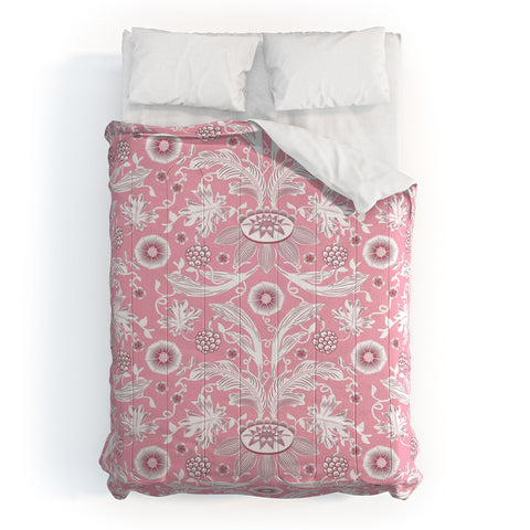 Becky Bailey Floral Damask in Pink Comforter