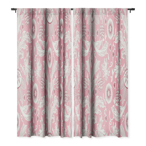 Becky Bailey Floral Damask in Pink Blackout Non Repeat