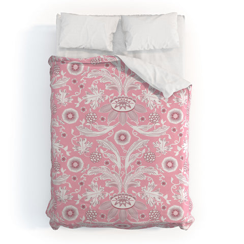 Becky Bailey Floral Damask in Pink Duvet Cover