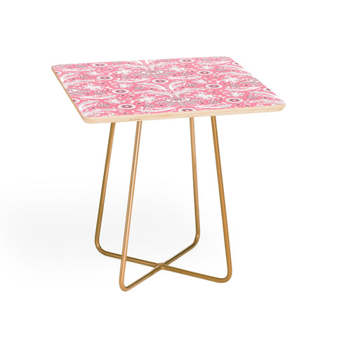 Becky Bailey Floral Damask in Pink Side Table