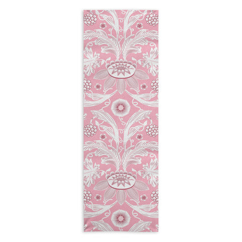 Becky Bailey Floral Damask in Pink Yoga Towel