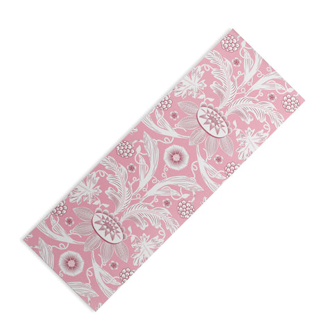 Becky Bailey Floral Damask in Pink Yoga Mat