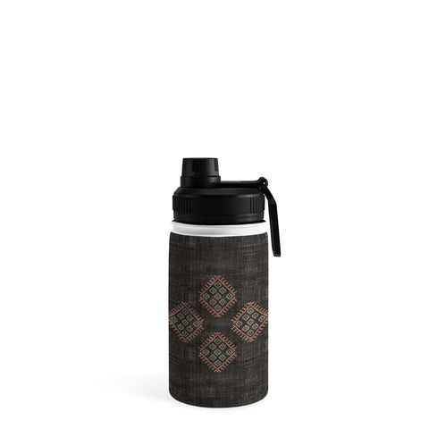 Becky Bailey Kilim in Black and Pink Water Bottle