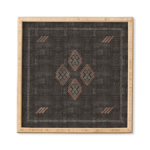 Becky Bailey Kilim in Black and Pink Framed Wall Art