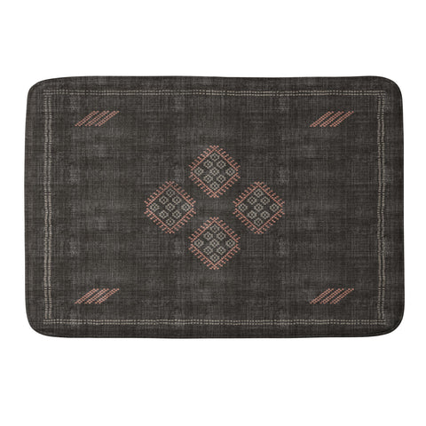 Becky Bailey Kilim in Black and Pink Memory Foam Bath Mat