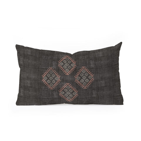 Becky Bailey Kilim in Black and Pink Oblong Throw Pillow