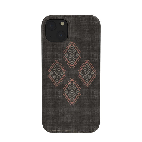 Becky Bailey Kilim in Black and Pink Phone Case