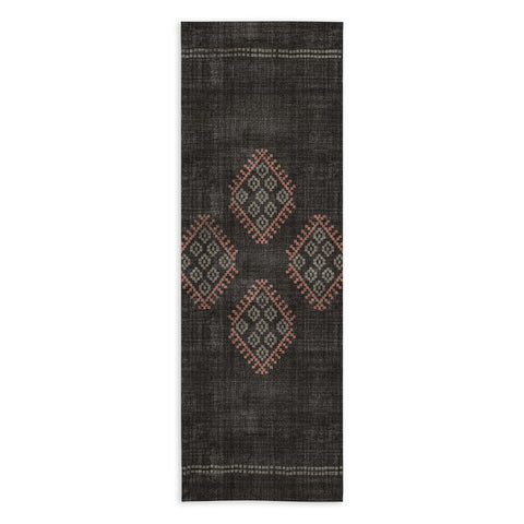 Becky Bailey Kilim in Black and Pink Yoga Towel
