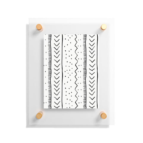 Becky Bailey Moroccan Stripe in Cream Floating Acrylic Print
