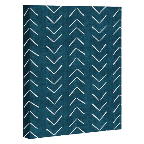 Becky Bailey Mud Cloth Big Arrows in Teal Art Canvas