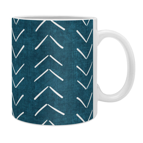 Becky Bailey Mud Cloth Big Arrows in Teal Coffee Mug