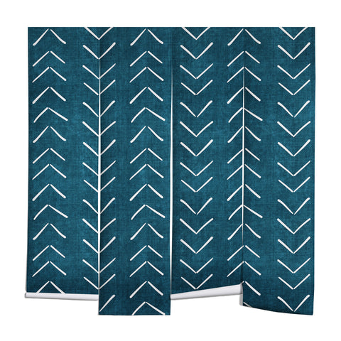 Becky Bailey Mud Cloth Big Arrows in Teal Wall Mural